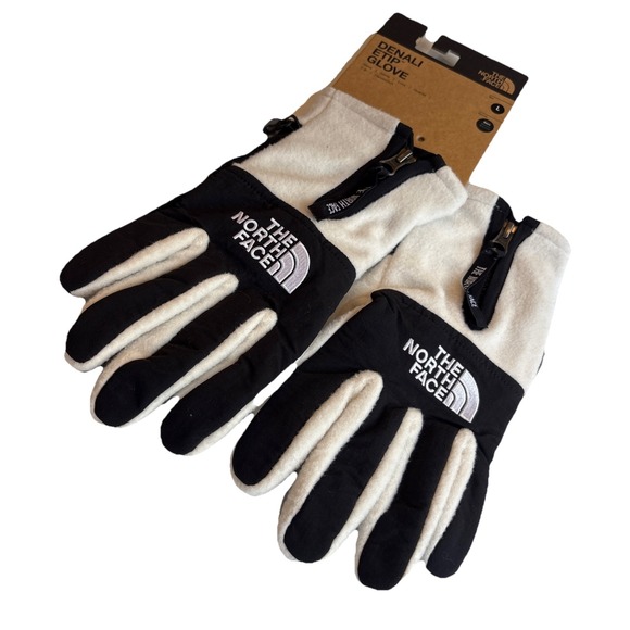 The North Face Denali Etip Glove Unisex LARGE Gardenia White Warm - Picture 1 of 3